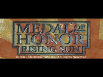 Medal of Honor Rising Sun (USA) screen shot title